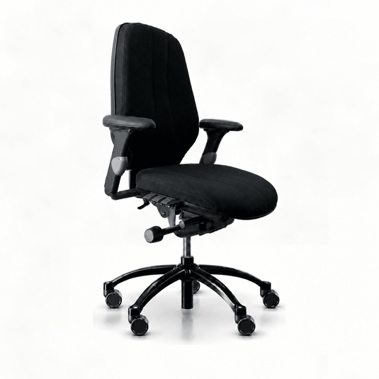 RH Logic 300 nieuwe stof zwart ( Black Edition ) - Re-Use24Bureaustoelen