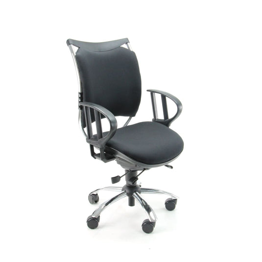 Interstuhl Intros bureaustoel chroom nieuwe stof - Re-Use24