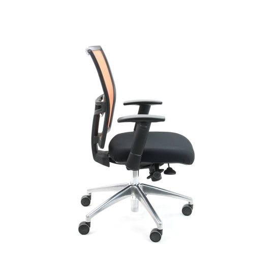 Re-Use24 Bureaustoel 9060 met oranje Mesh - Re-Use24