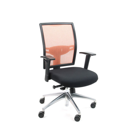 Re-Use24 Bureaustoel 9060 met oranje Mesh - Re-Use24